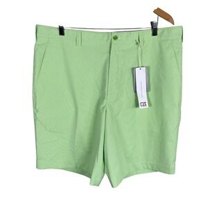 NEW Cutter & Buck DryTec Performance Golf Shorts Mens Actual Sz 40 Green Striped